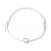 Alloy Enamel Heart Braided Bead Bracelet BJEW-JB09739-02-2