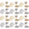 SUNNYCLUE 40Pcs 2 Colors Ion Plating(IP) 304 Stainless Steel Stud Earring Findings STAS-SC0005-32-1