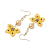 Glass Dangle Earrings EJEW-MZ00259-05-4