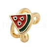 Brass Enamel Cuff Earrings EJEW-Q036-02B-G-2