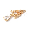 Brass and Glass Pendants KK-C062-03G-2