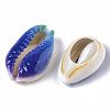 Printed Natural Cowrie Shell Beads X-SSHEL-R047-01-A01-3