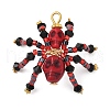 Halloween Theme Dyed Synthetic Turquoise & Glass Seed Beads Pendants PALLOY-MZ00774-02-3