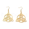 304 Stainless Steel Sailor's Knot Dangle Earrings for Women EJEW-P222-06G-1