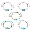 Glass Seed Beaded Braided Bead Bracelets BJEW-MZ00172-2