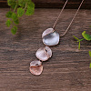 3 Irregular Heart Petal Zinc Alloy Enamel Pendant Necklaces for Women FS-WGE692F-03-1