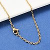 Ion Plating(IP) 304 Stainless Steel Cable Chain Necklaces NJEW-K090-01G-1