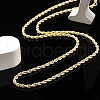 3mm Brass Rope Chain Necklaces for Men Women NJEW-G160-10G-2