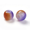Spray Painted Resin Beads RESI-K005-01E-2