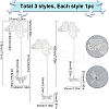 SUNNYCLUE 3Pcs 3 Styles Butterfly & Butterfly & Dragonfly Filigree Brass Bookmark with Chains AJEW-SC0002-93P-2