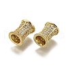 Brass Micro Pave Cubic Zirconia Beads KK-Z100-09G-2