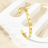304 Stainless Steel Cuff Bangles BJEW-P348-02C-G-2