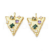 Brass Micro Pave 
Cubic Zirconia Pendants ZIRC-N039-224-1
