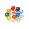 200Pcs Faceted Rondelle Transparent Glass Beads GLAA-YW0001-83-2