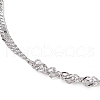 304 Stainless Steel Singapore Chain Bracelet Makings AJEW-JB01321-02-3