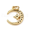 Brass Micro Pave Clear Cubic Zirconia Pendants KK-WH0035-69-2
