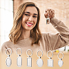 AHADERMAKER 12Pcs 6 Style Alloy Blanks Keychains AJEW-GA0007-46-6