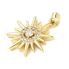 Brass Micro Pave Cubic Zirconia Pendants KK-D357-29G-2