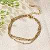 304 Stainless Steel Multi-strand Bracelets BJEW-Q051-02G-B-1