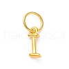 925 Sterling Silver Letter Charms with Jump Rings STER-R008-01G-I-1