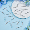 FIBLOOM 60Pcs Tibetan Style Alloy Connector Charms TIBE-FI0001-01-4
