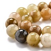 Natural Golden Silk Jade Beads Strands G-O199-04D-3