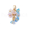 8Pcs Flower Acrylic Charms PALLOY-JF03591-3