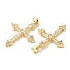 Eco-Friendly Brass Micro Pave Cubic Zirconia Pendants KK-Q775-03G-2