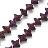 Electroplated Natural Lava Rock Beads Strands G-A251-C01-01F-2