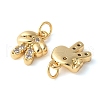 Brass Micro Pave Clear Cubic Zirconia Pendants KK-H449-84A-G-RS-2