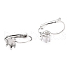 Tarnish Resistant 304 Stainless Steel Leverback Earring Settings STAS-B003-07P-2