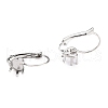 304 Stainless Steel Leverback Earring Settings STAS-B003-07P-2