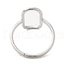 304 Stainless Steel Hollow Rectangle Adjustable Ring for Women RJEW-M149-31P-2