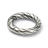 Tibetan Style 316 Surgical Stainless Steel Spring Gate Rings STAS-E191-03AS-02-2