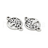 Tibetan Style Alloy Tree of Life Connector Charms TIBE-S324-17AS-2