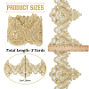 3 Yards Polyester Embroidery Flower Ribbon OCOR-WH20001-86B-2