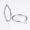 Non-Tarnish 304 Stainless Steel Hoop Earrings X-EJEW-H322-17P-2