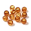 Opaque Two-tone Acrylic European Beads OACR-G015-09-2