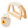 WADORN 2Pcs Wood Bag Handles WOOD-WR0001-01-1