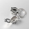Brass Micro Pave Cubic Zirconia Fold Over Clasps ZIRC-M043-P-02-RS-3
