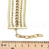 304 Stainless Steel Multi-strand Bracelets for Women BJEW-Q040-04G-3