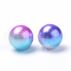 Rainbow Acrylic Imitation Pearl Beads OACR-R065-10mm-A06-2