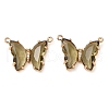 Brass Pave Faceted Glass Connector Charms FIND-Z020-03D-1