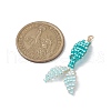 3Pcs 3 Colors Seed Beads Beaded Pendants PALLOY-MZ00222-2