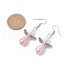Platinum Alloy & Plastic Dangle Earrings EJEW-JE05599-02-3