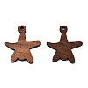 Natural Walnut Wood Pendants WOOD-T023-25-2