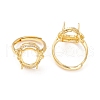 Brass Cubic Zirconia Adjustable Ring Components KK-K266-10G-2