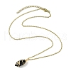 Natural Mixed Gemstone Pointed Faceted Bullet Copper Wire Wrapped Pendant Necklaces NJEW-JN05025-01-5