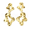 304 Stainless Steel Dangle Stud Earrings for Women EJEW-K268-13A-G-4