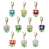 Flower Glass Pendant Decorations HJEW-MZ00218-2